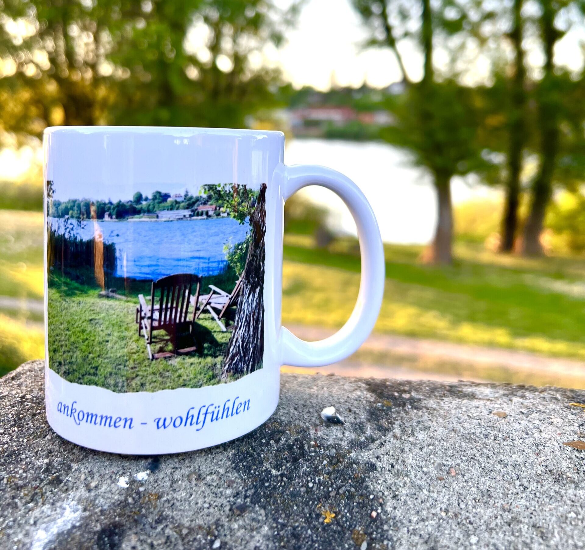 Tasse „Vörn Diek“ Ferienwohnung Entspannung an der Elbe im Fischerzug in Hohnstorf